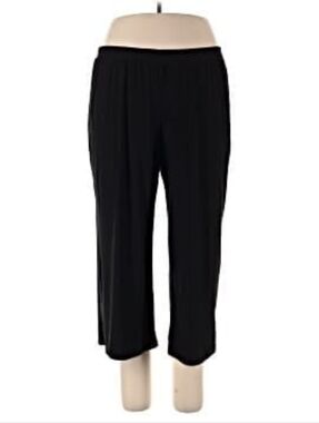 Gilligan & O’Malley Black Flowy Crop  Palazzo Pants - M